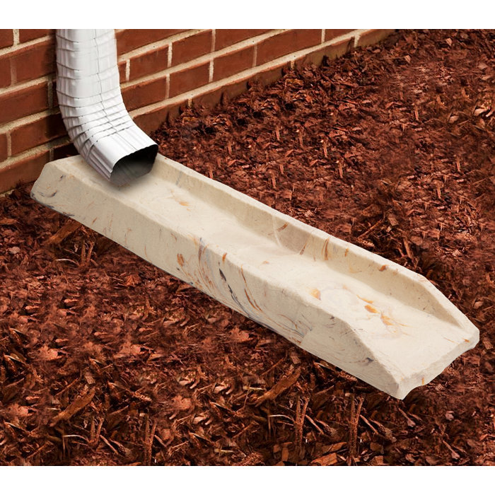 Mind Reader Decorative Downspout Extender, Protective Splash Block For